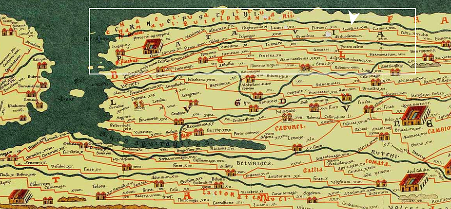 central river area Tabula Peutingeriana